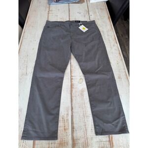 AG Adriano Goldschmied Everett Slim Straight Sueded Sateen Pants Grey 42x30 NEW